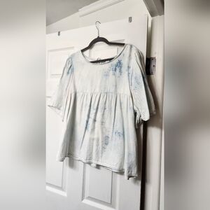 Tie-Dye Blue Women's Top